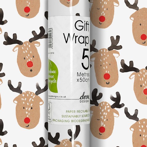 Craft Reindeer Christmas Rollwrap