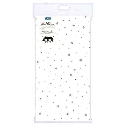 Silver Stardust 138x220cm Table Cover