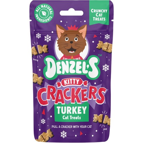 Denzel's Kitty Crackers - Turkey & Stuffing Christmas Crunchy Cat Treats