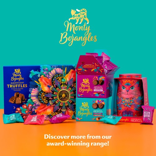 Monty Bojangles Persian Pink Tin Choccy Scoffy Truffles