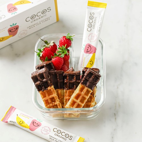 COCOS Organic Strawberry and Banana Coconut Yoghurt Tubes