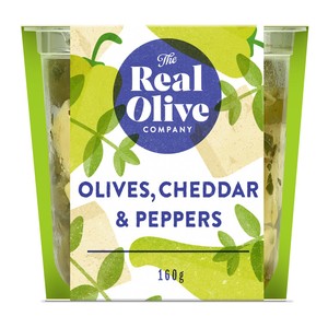 Real Olive Co. Olives, Cheddar & Peppers