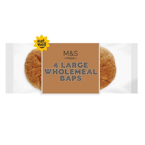 M&S Large Wholemeal Baps