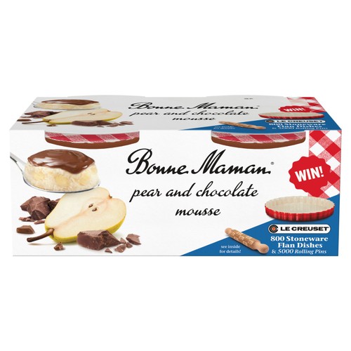 Bonne Maman Pear and Choc Mousse Dessert