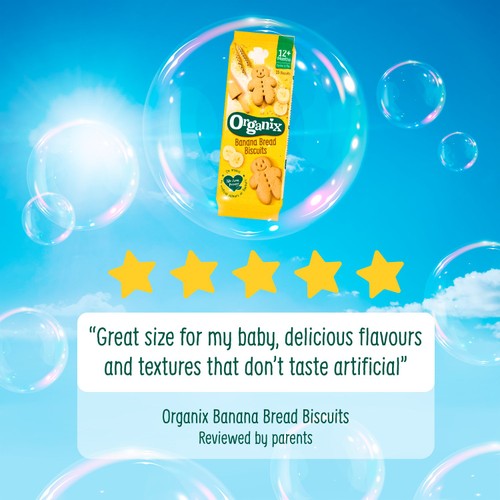 Organix Banana Bread Biscuits Toddler Snack 12+ Months
