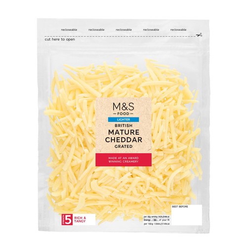 M&S British Lighter Mature Grated Cheddar