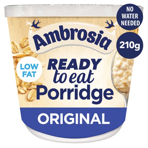 Ambrosia Ready to Eat Porridge Oat Cereal Pot Original