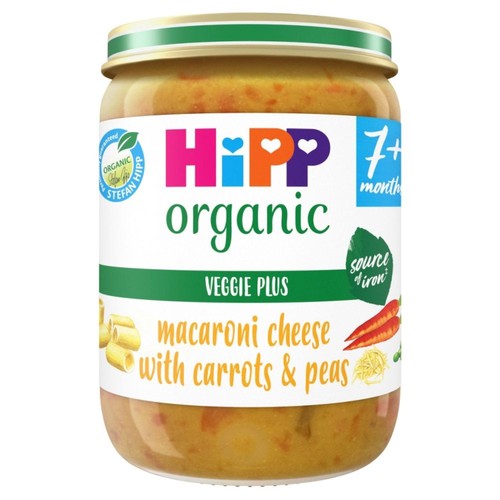 HiPP Organic Macaroni Cheese with Carrots & Peas Baby Food 7+ months