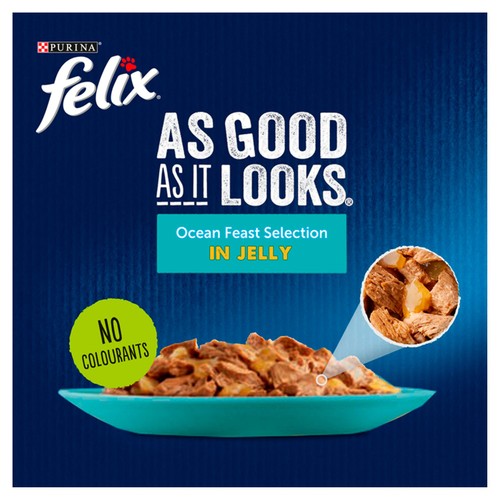 FELIX As Good As it Looks Ocean Feasts in Jelly Wet Cat Food