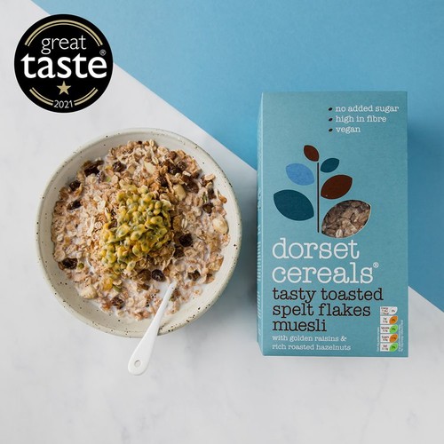 Dorset Cereals Tasty Toasted Spelt Flakes Muesli No Added Sugar Cereal
