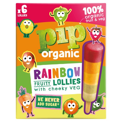 Pip Organic Rainbow Fruity Lollies with Cheeky Veg