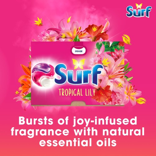 Surf Tropical Lily 3 in 1  Laundry Washing Detergent Capsules 15 Washes