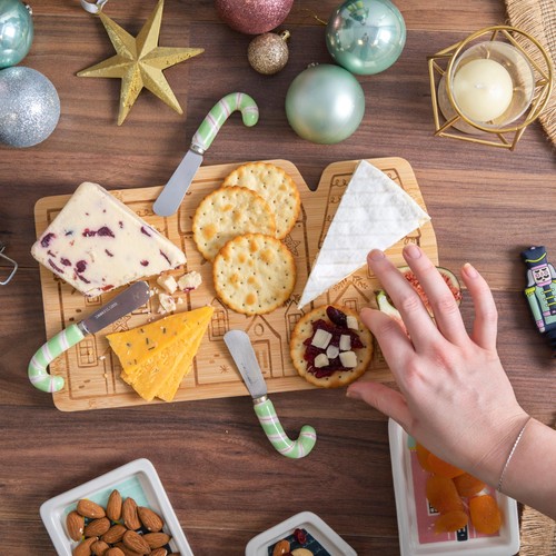 KitchenCraft The Nutcracker Collection Bamboo Cheese Serving Set