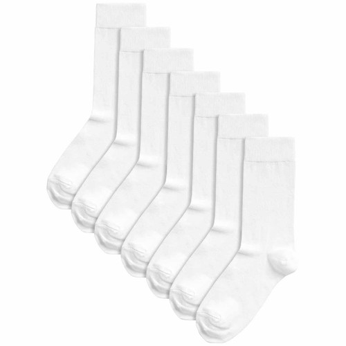 M&S Mens,  Cotton Rich Socks, 6-8.5, White