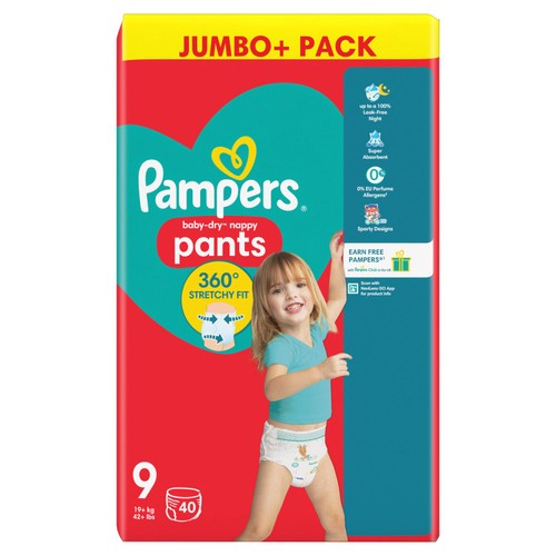 Pampers Baby Dry Nappy Pants Size 9 Jumbo