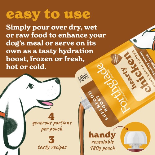 Forthglade Bone Broth Topper for Dogs, Hearty Chicken