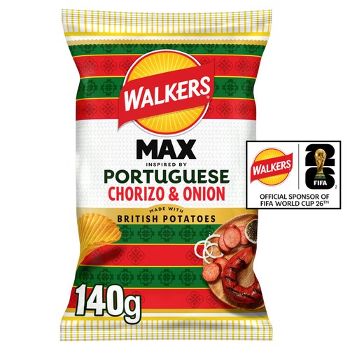 Walkers Max Portuguese Chorizo & Onion