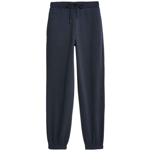 M&S Women's Drawstring Cuffed Joggers, 12, Navy