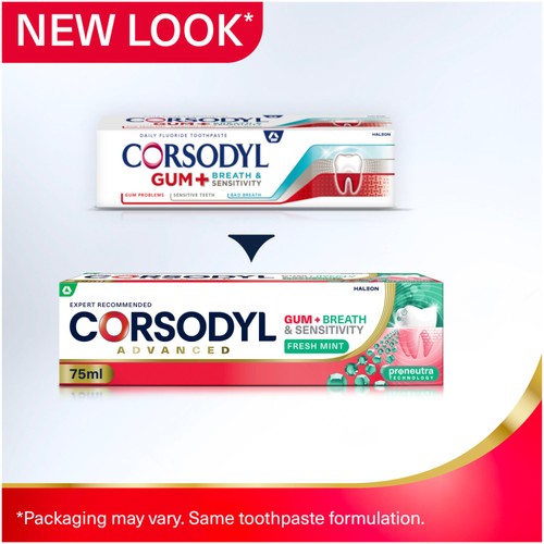 Corsodyl Gum+ Breath & Sensitivity Toothpaste