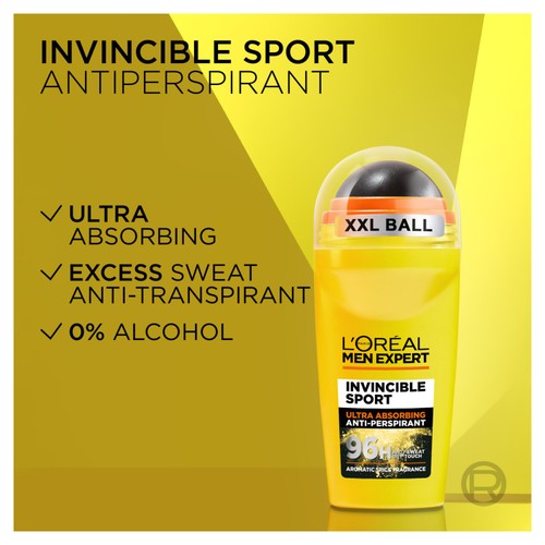 L'Oreal Men Expert Roll On Anti-Perspirant Deodorant  Invisible Sport