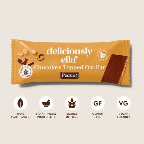 Deliciously Ella Peanut Chocolate Topped Oat Bar Multipack