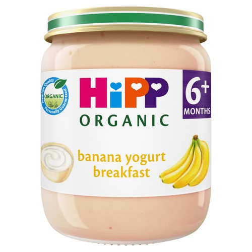 HiPP Organic Banana Yogurt Breakfast Baby Food Jar 6+ Months