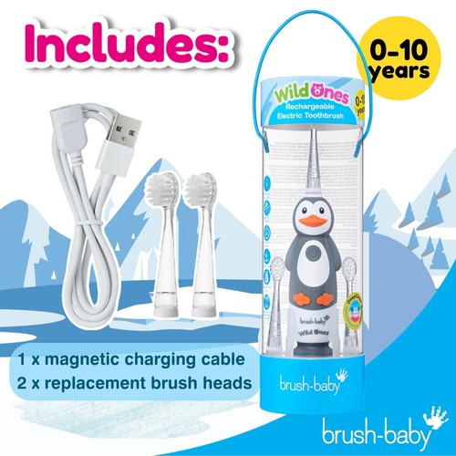 Brush-Baby Kids WildOnes Electric Toothbrush Percy Penguin