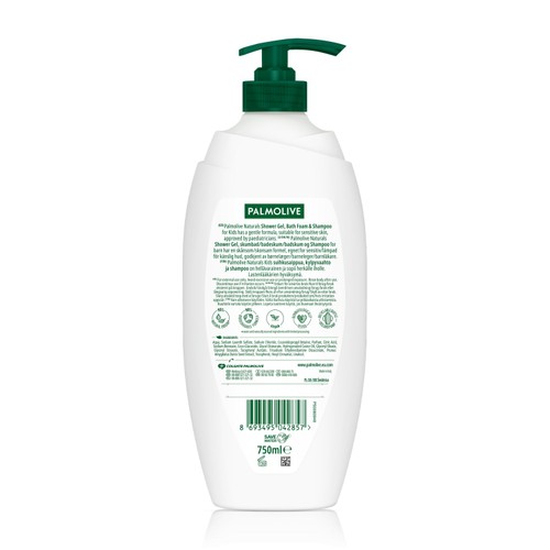 Palmolive Naturals Kids Vegan Bubble Bath Body Wash & Shower Gel Pump