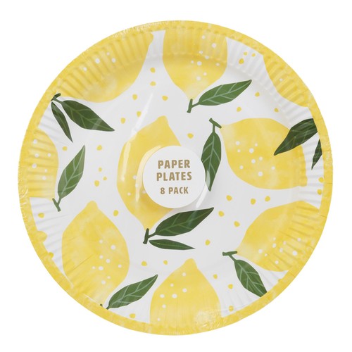 Table Fun Lemon Paper Party Plates