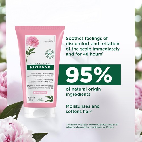 Klorane Soothing Conditioner with Organic Peony for Sensitive Scalps