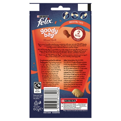 Felix Goody Bag Mixed Grill Beef Chicken & Salmon Cat Treats