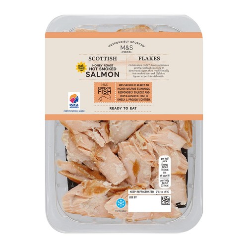 M&S Scottish Honey Roast Hot Smoked Salmon Flakes