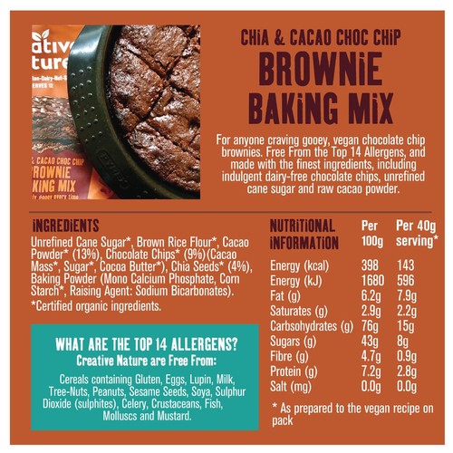Creative Nature Gluten Free Fudgy Brownie Mix