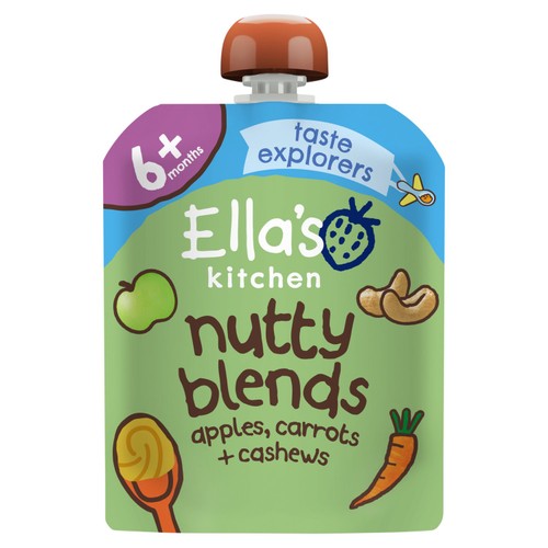Ella's Kitchen Nutty Blends Apples, Carrots & Cashews Baby Food Pouch 6m+