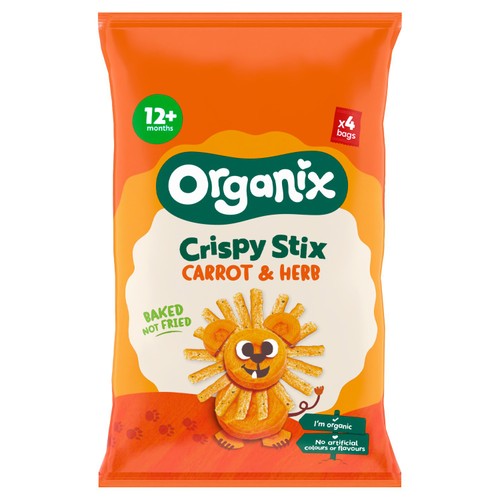 Organix Carrot & Herb Stix Baby Snack Multipack 12+ Months