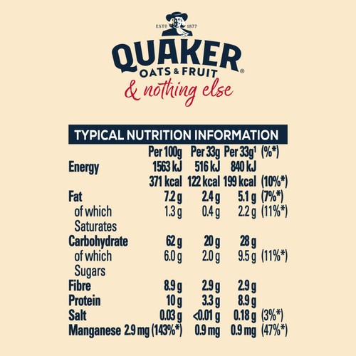 Quaker Oats Summer Berries Sachets