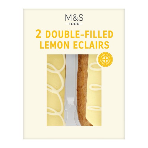 M&S 2 Double-Filled Lemon Eclairs