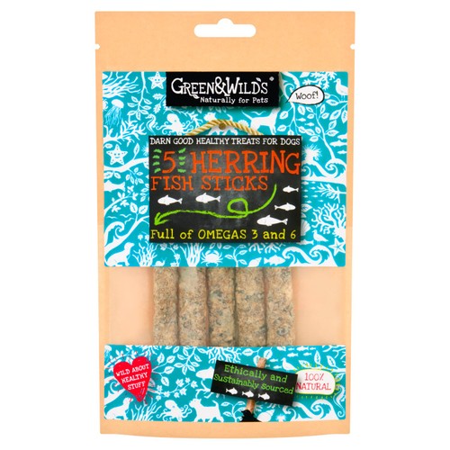 Green & Wilds Herring Fish Sticks Dog Treats