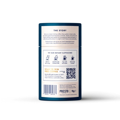 Presto House Espresso Barista Grade Instant Coffee