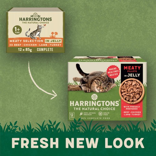 Harringtons Adult Wet Cat Food Meat in Jelly Multipack