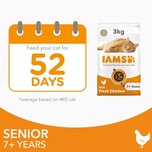 IAMS 7+ Years Senior Dry Cat Food Chicken