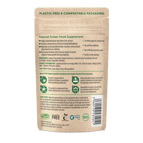 Together Health Folate, Natural Folic Acid 400 mcg