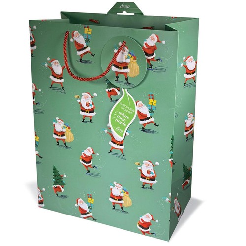 Jolly Santa Large Christmas Gift Bag 