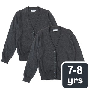 M&S Unisex Pure Cotton Jumper, 7-8 Years, Grey