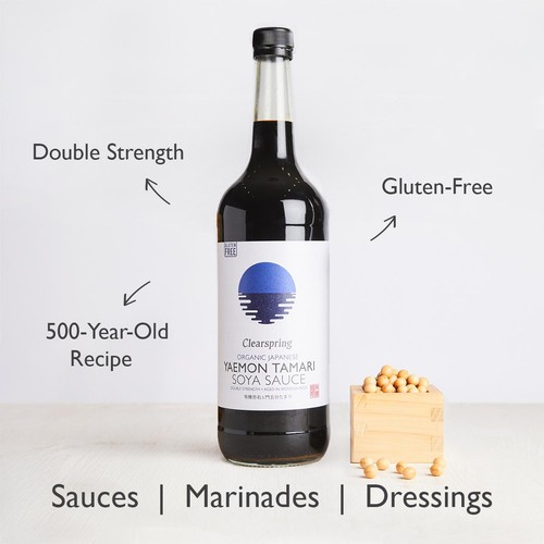 Clearspring Organic Japanese Yaemon Tamari Soya Sauce - Double Strength