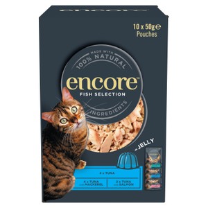 Encore Natural Wet Cat Food Multipack Fish Selection Pouches in Jelly