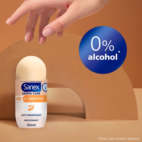 Sanex Derma Care Sensitive 48-Hour Antiperspirant Roll-On Deodorant