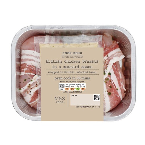 M&S Cook Menu Chicken with Bacon & Creamy Mustard Sauce