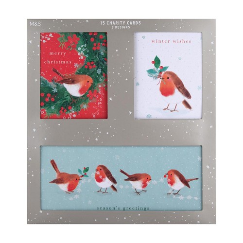 M&S Robin Trio Cards 