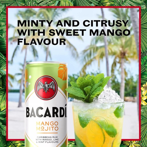 Bacardi Mango Mojito Premix Rum Cocktail